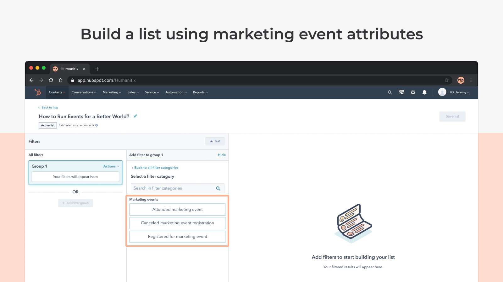 Segment your customers by event data